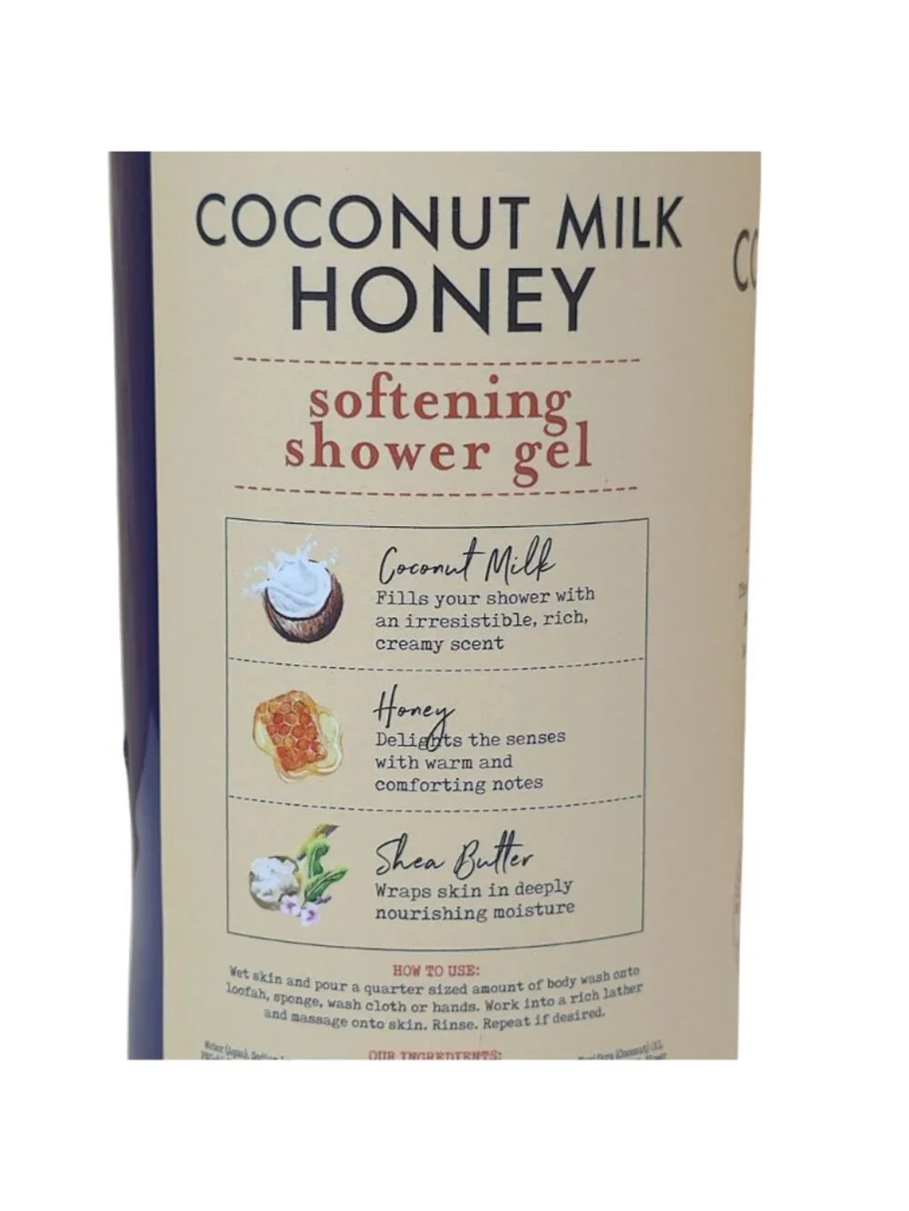 Pharm to Table Coconut Milk & Honey Softening Shower Gel 32 oz Shea Butter